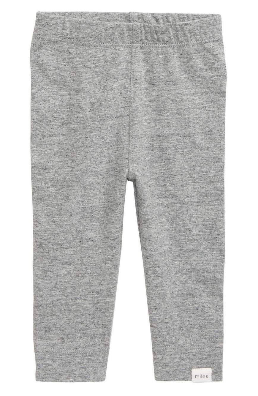 NEW MILES THE LABEL baby stretch organic cotton leggings in gray